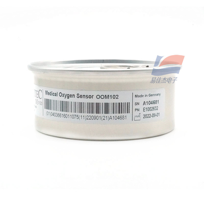 YJJ OOM102-1 OOM102 Sensor de oxigénio eletroquímico Bateria de oxigénio Sistema de anestesia médica Respirador